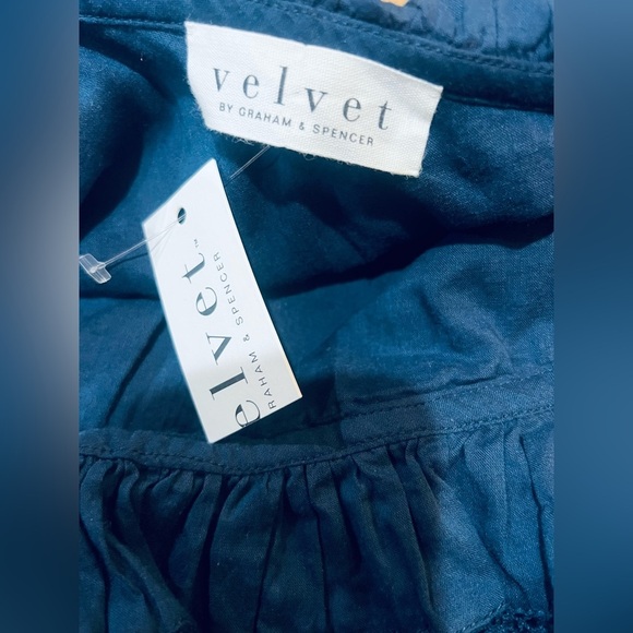 Anthropologie Velvet by Graham & Spencer One-Shoulder Lace Midi Dress Small blue - Picture 11 of 12